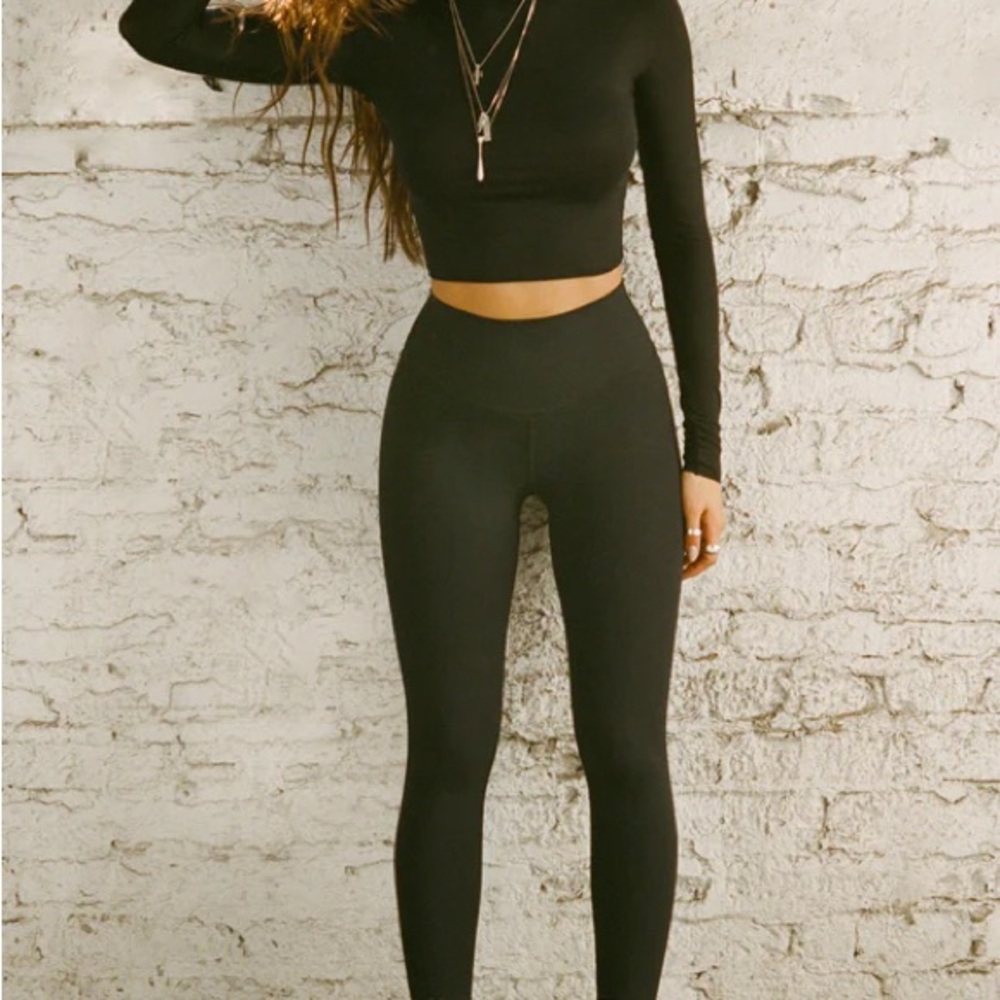 Joah Brown Black Leggings